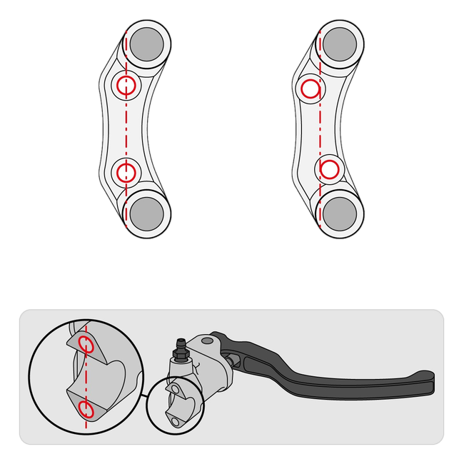 Lenkerschalter SuperSport rechts JetPrime Kawasaki Ninja ZX-6R (09-16) JP SPD 064 – für MoTeC-Dashboard, fluchtendes Lochbild