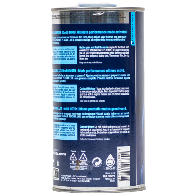 Bardahl 10W50 Plasma LXR - 1 litra premium ulja 