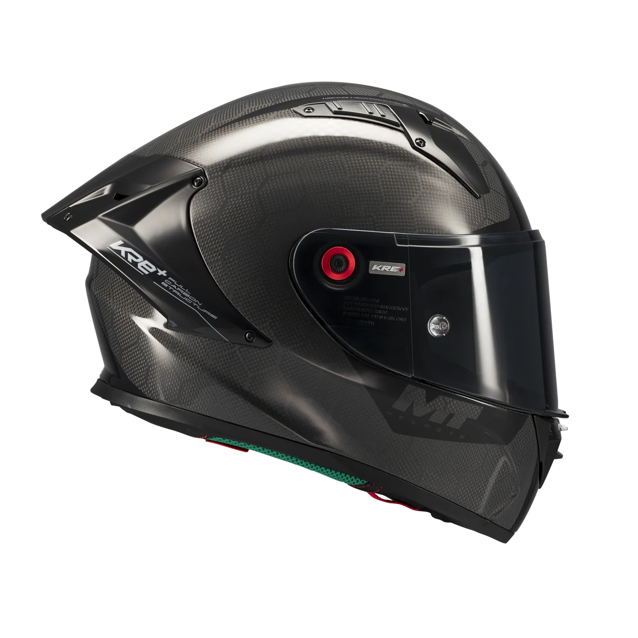 MT-Helmets KRE+ S kaciga od čistog karbona sjajna A1 Glow sveobuhvatna 
