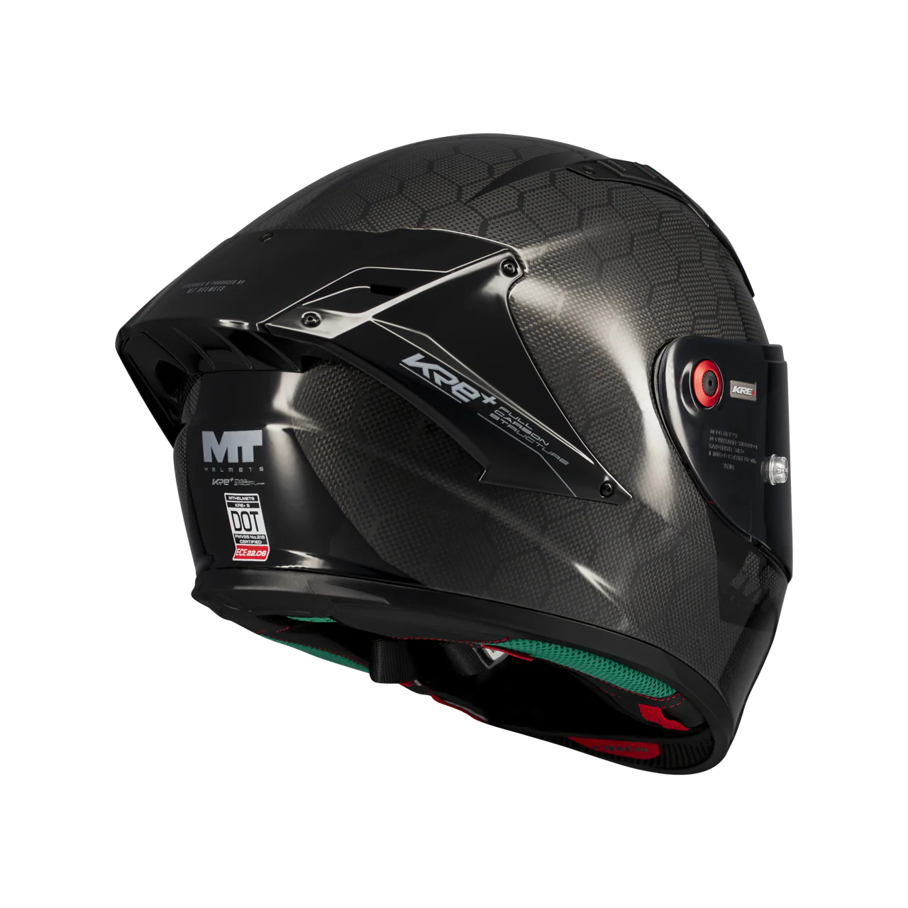 MT-Helmets KRE+ S kaciga od čistog karbona sjajna A1 Glow sveobuhvatna 