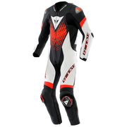 Dainese Laguna Seca 6 kombinezon Kožno odijelo – Perforirani trkaći odijelo | Muškarci | Bijela/Crvena 