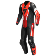 Dainese Misano 3 D-AIR® Kombinezon Kožno odijelo – Perforirani zračni jastučić trkaći kombinezon | Muški | Crvena 