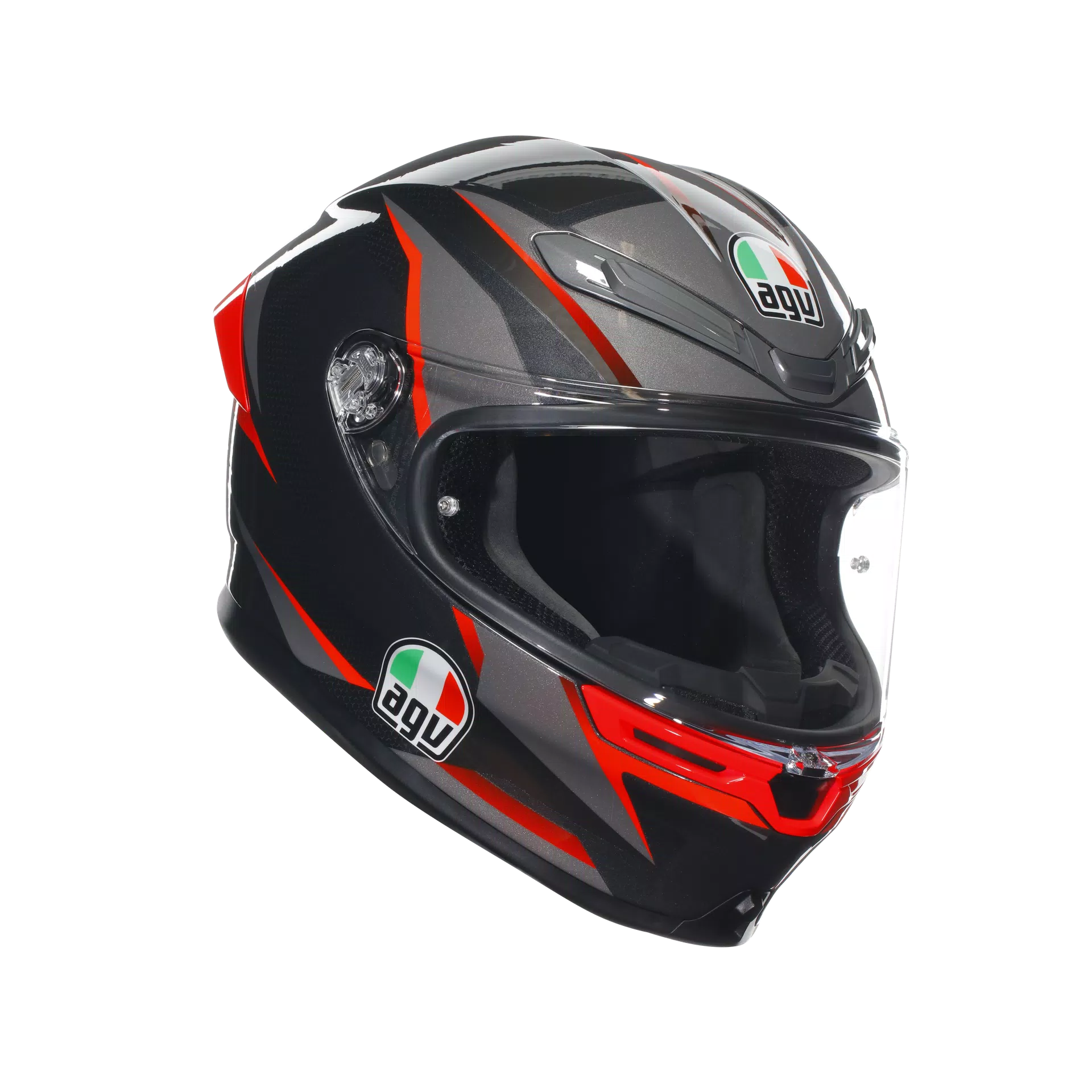 AGV K6 S kaciga Slashcut Crna/Siva/Crvena | 2118395001014 
