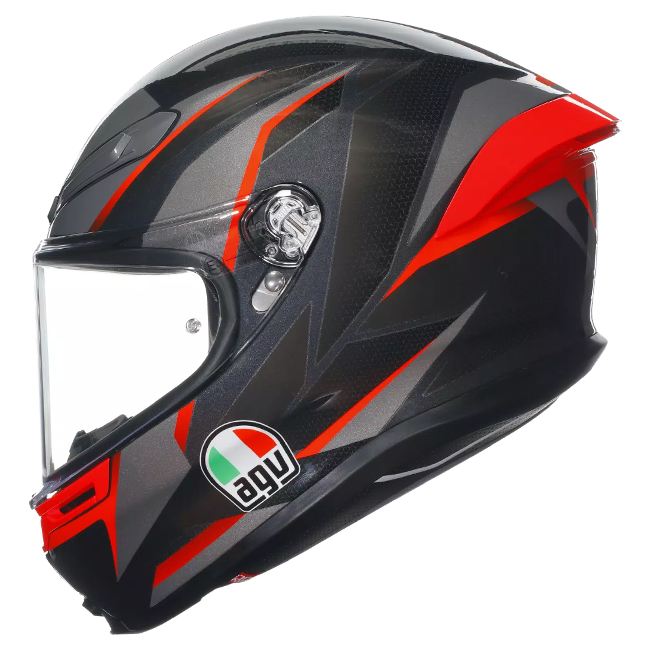 AGV K6 S kaciga Slashcut Crna/Siva/Crvena | 2118395001014 