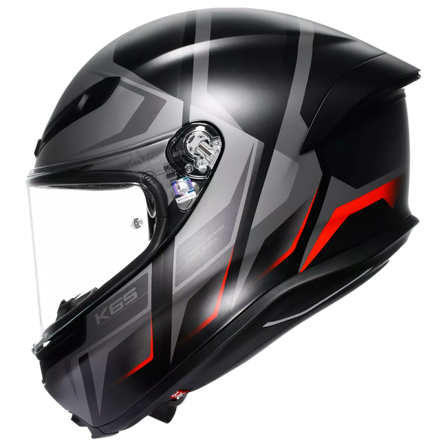 AGV K6 S kaciga Karve mat crna/siva/crvena | 2118395001024 