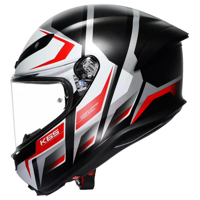 AGV K6 S kaciga Karve Matt Crna/Bijela/Crvena | 2118395001025 
