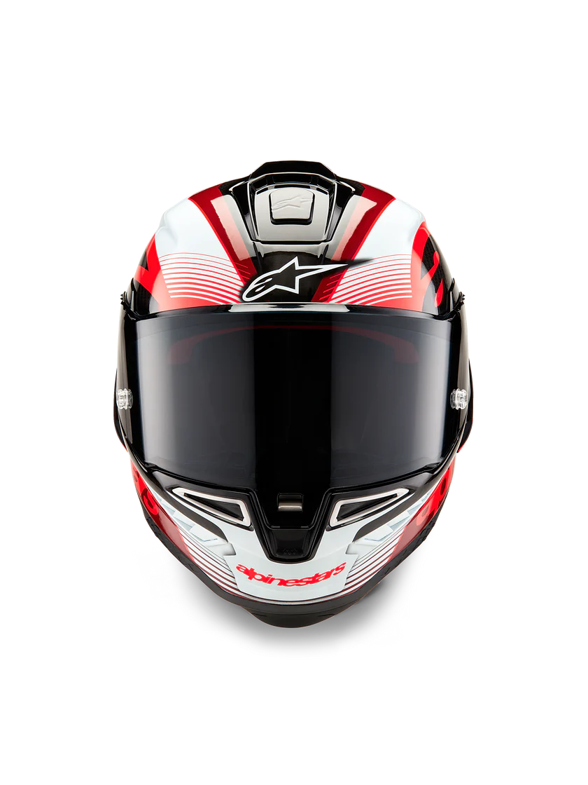 Alpinestars Supertech R10 Team kaciga Carbon Crvena Bijela Sjaj 8200224-1352 