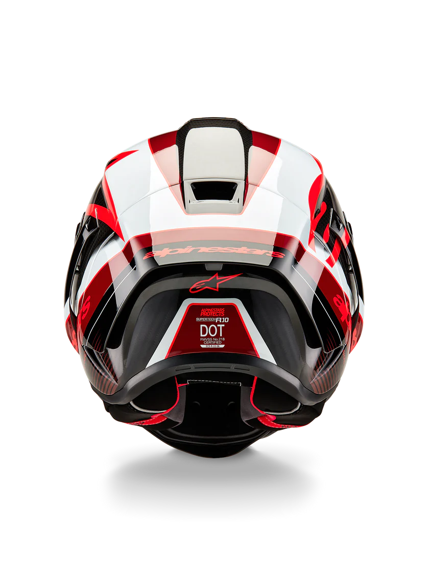 Alpinestars Supertech R10 Team kaciga Carbon Crvena Bijela Sjaj 8200224-1352 