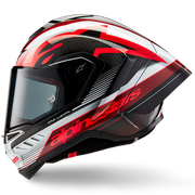 Alpinestars Supertech R10 Team kaciga Carbon Crvena Bijela Sjaj 8200224-1352 