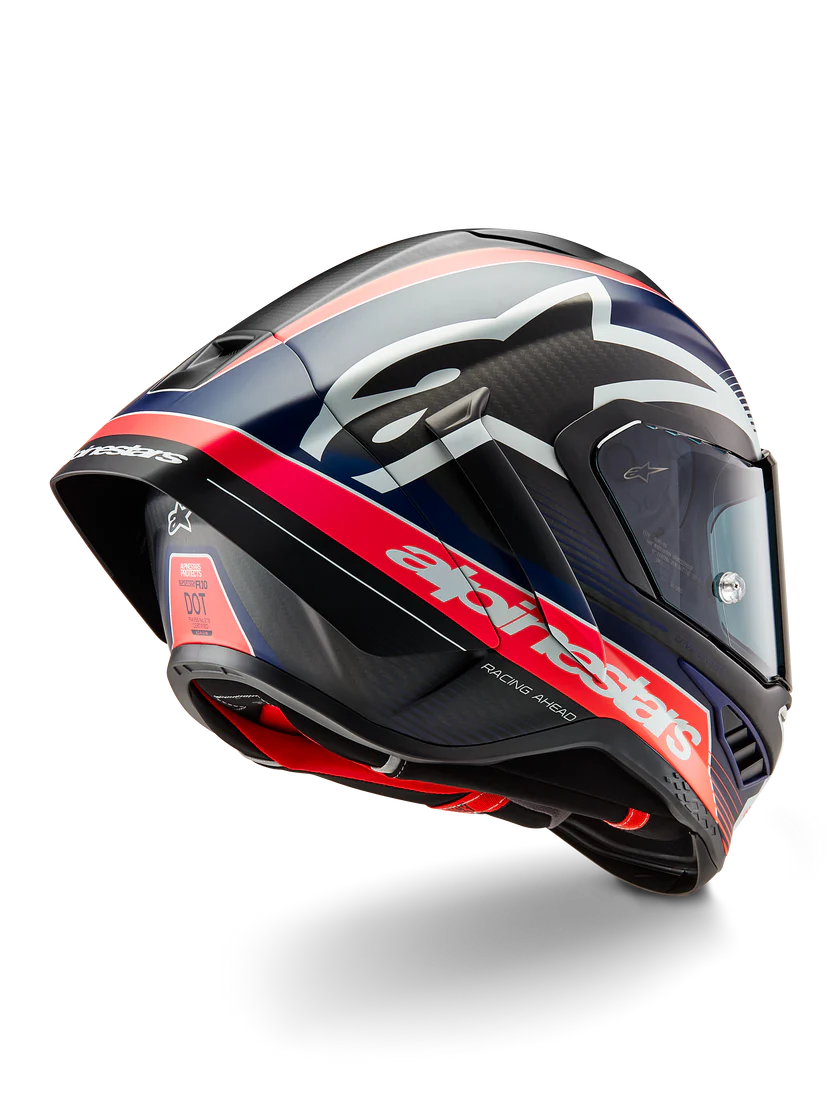 Alpinestars Supertech R10 Team kaciga Carbon Carb Crvena Fluo Tamnoplava Mat 8200224-1383 