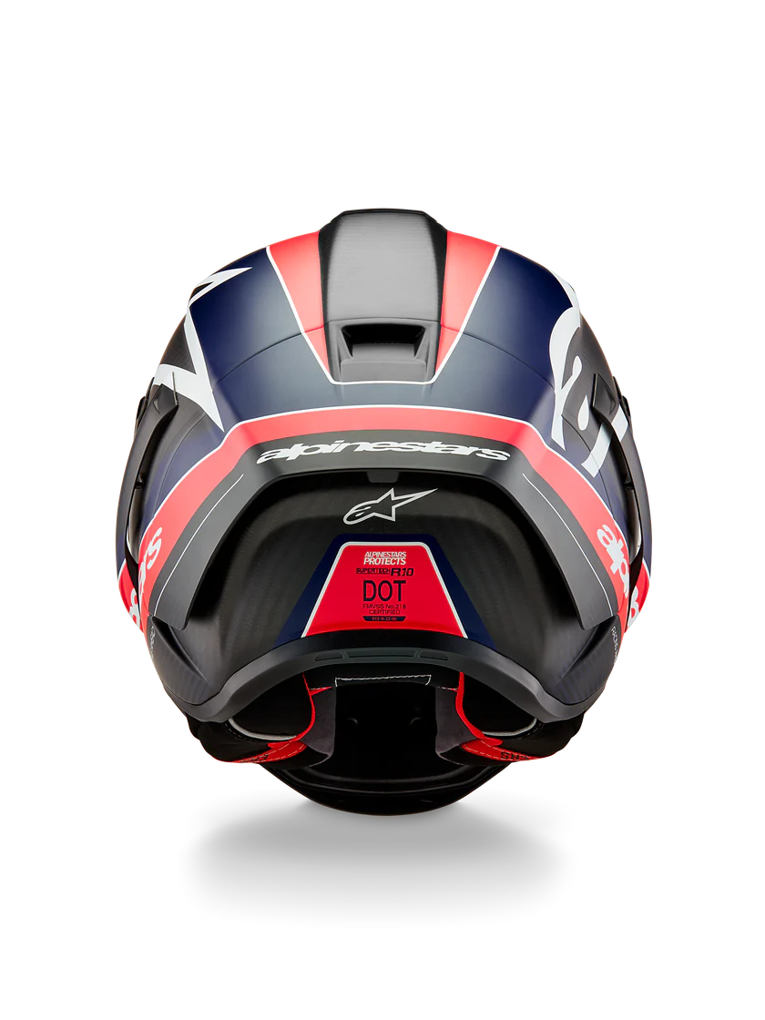 Alpinestars Supertech R10 Team kaciga Carbon Carb Crvena Fluo Tamnoplava Mat 8200224-1383 