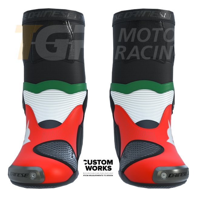 Dainese Axial 2 Air Racing i cestovne motociklističke čizme za muškarce | Italia Edition | Custom Works 