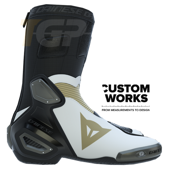 Dainese Axial 2 Racing i cestovne motociklističke čizme | Muškarci | biserno bijela / magnezij | Custom Works 