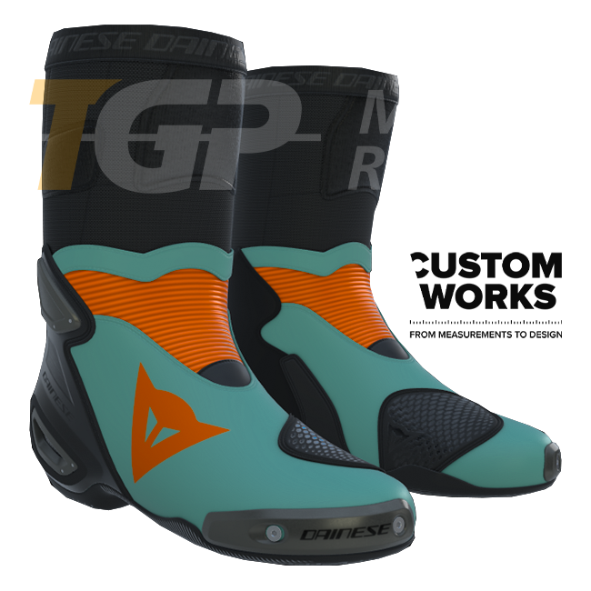 Dainese Axial 2 Racing i cestovne motociklističke čizme | Muškarci | Fluorot / Crno | Custom Works 