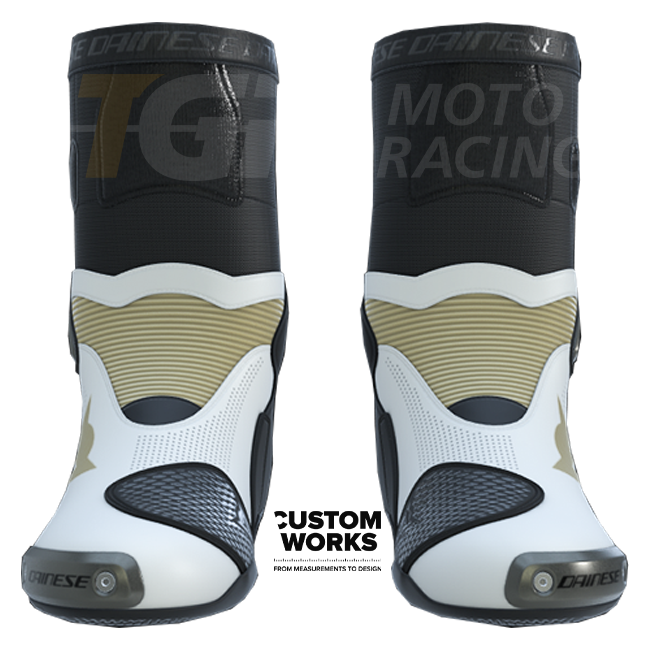 Dainese Axial 2 Air racing i cestovne motociklističke čizme | Muškarci | biserno bijela / magnezij | Custom Works 