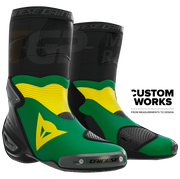 Dainese Axial 2 Air racing i cestovne motociklističke čizme | Muškarci | šumsko zelena / žuta | Custom Works 