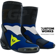 Dainese Axial 2 Air racing i cestovne motociklističke čizme | Muškarci | Yamaha plava / bijela / fluo žuta | Custom Works 
