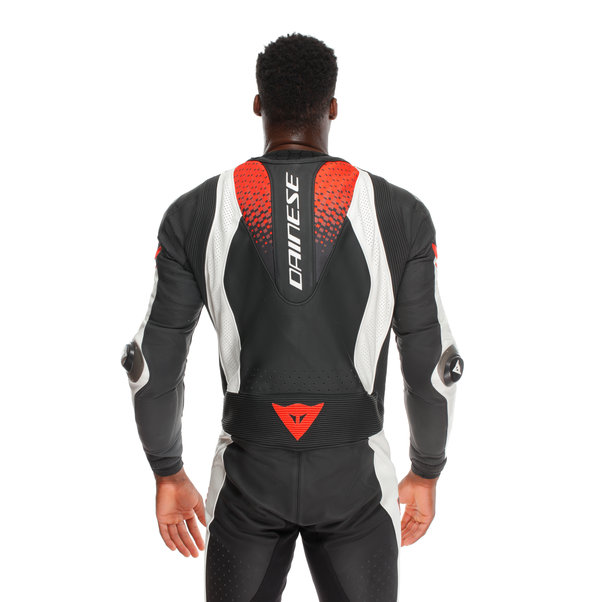Dainese Laguna Seca 6 kombinezon Kožno odijelo – Perforirani trkaći odijelo | Muškarci | Bijela/Crvena 