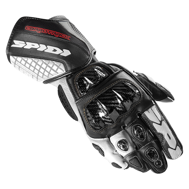 Spidi Carbo Track Evo Racing moto kožne rukavice | Muške | Crna/Bijela | A203011 