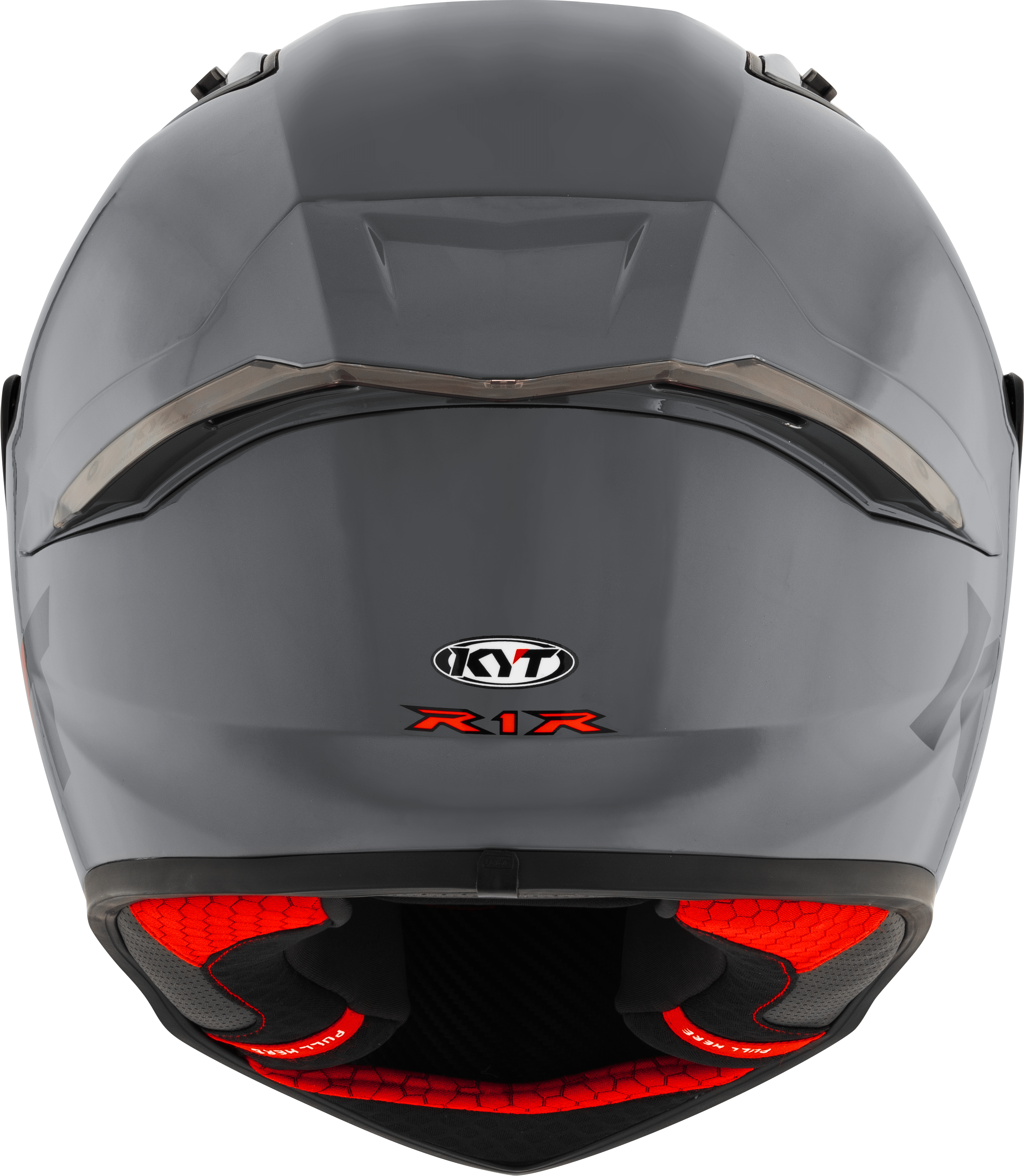 KYT R1R Racing kaciga Plain siva Y6R100W1 
