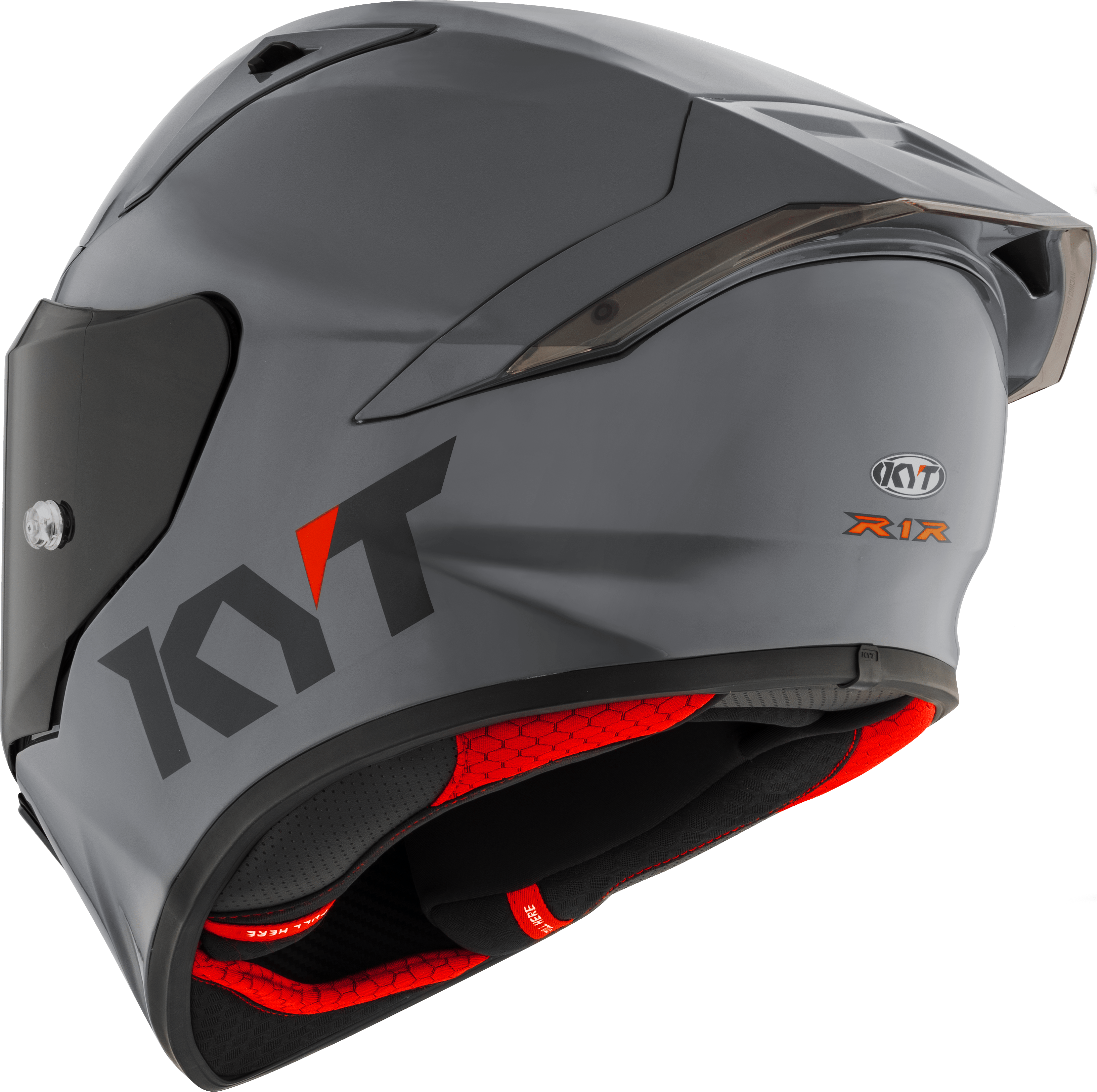 KYT R1R Racing kaciga Plain siva Y6R100W1 