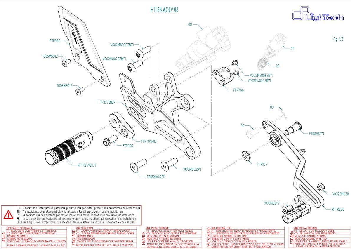 Fućanstvo R LighTech obrnuta promjena Kawasaki ZX-6R/636/RR (05-26) FTRKA009R 