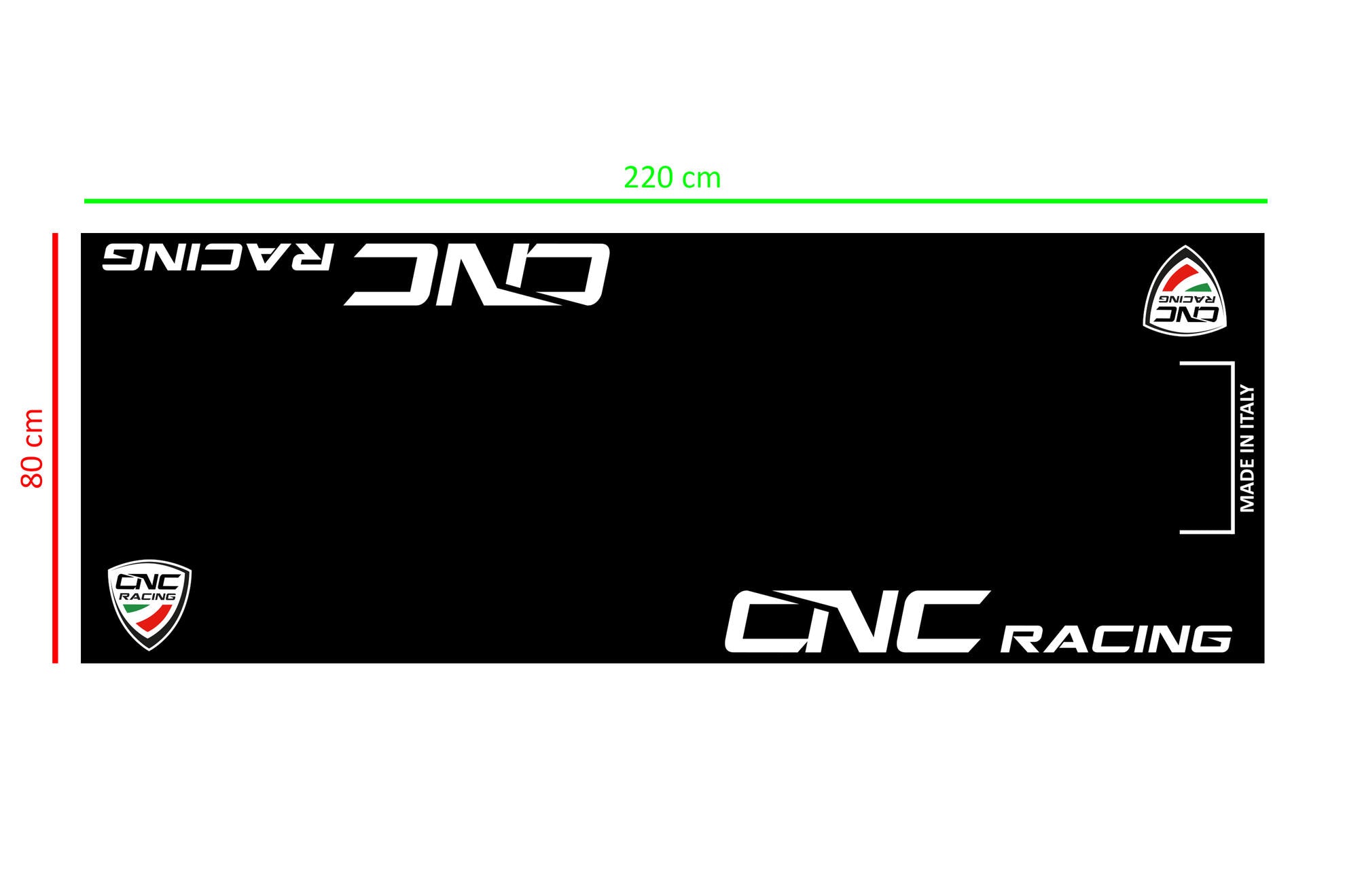 Motociklistički tepih za bokseve i garaže 220 x 80 cm CNC Racing GA003B 