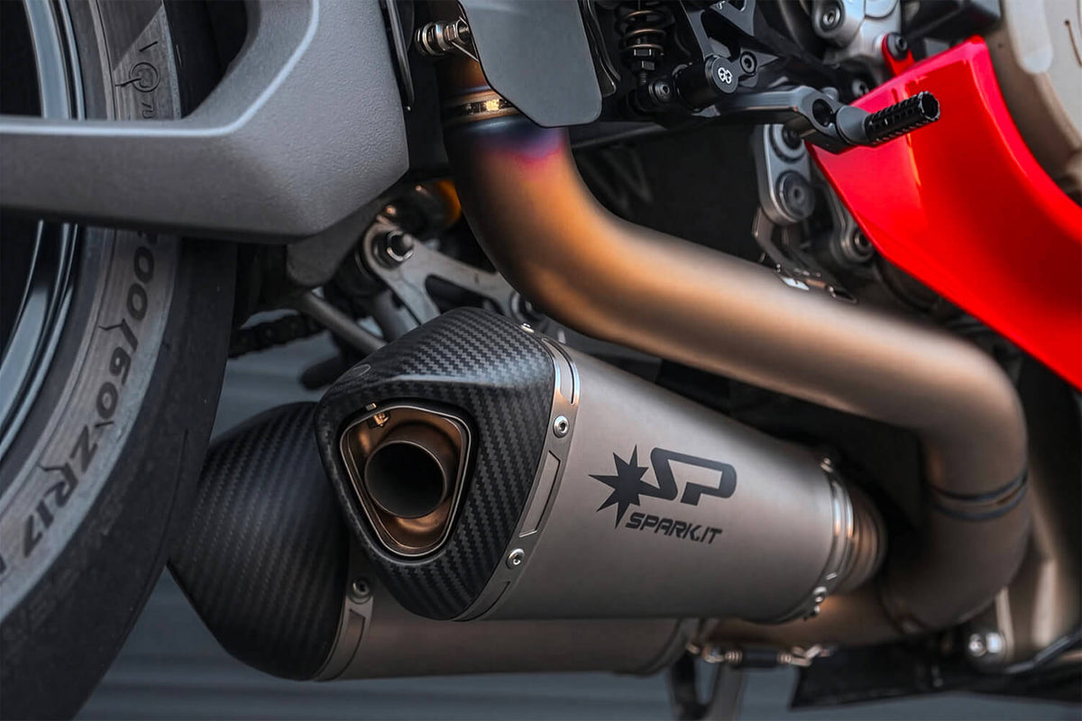 Spark Exhaust Halbkomplette Anlage Racing Satz Konix Evo Titanium Ducati V4/V4 S (25-26) GDU8856T
