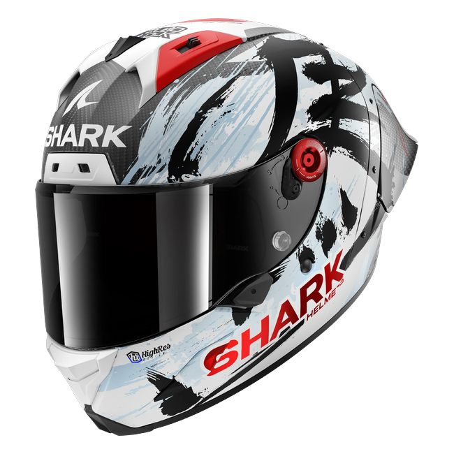 Shark Aeron GP FIM 2 Johann Zarco Suzuka 2026 Replica matt DWK HE4106 — Dreiviertelansicht von vorn