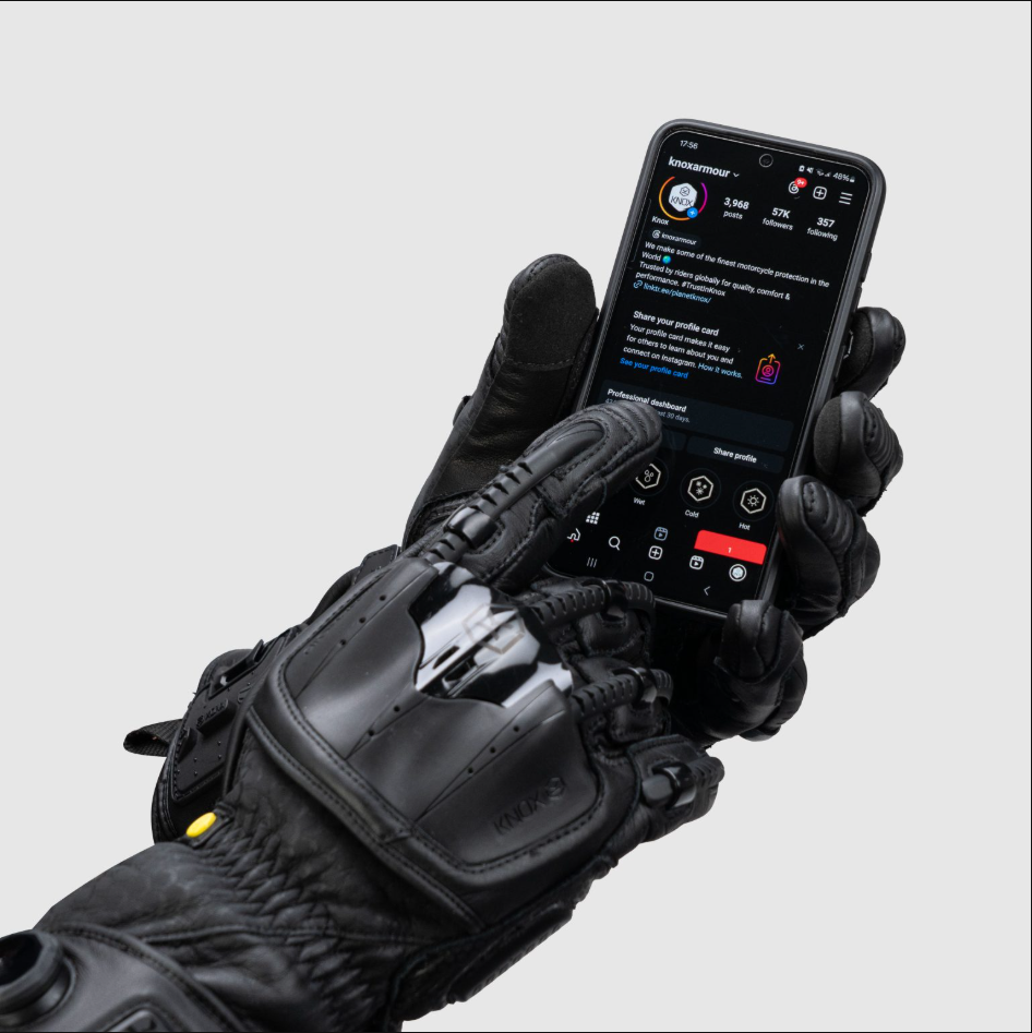 Knox Handroid MK5 Racing kožne rukavice | Muškarci | Crno | 11769404100 