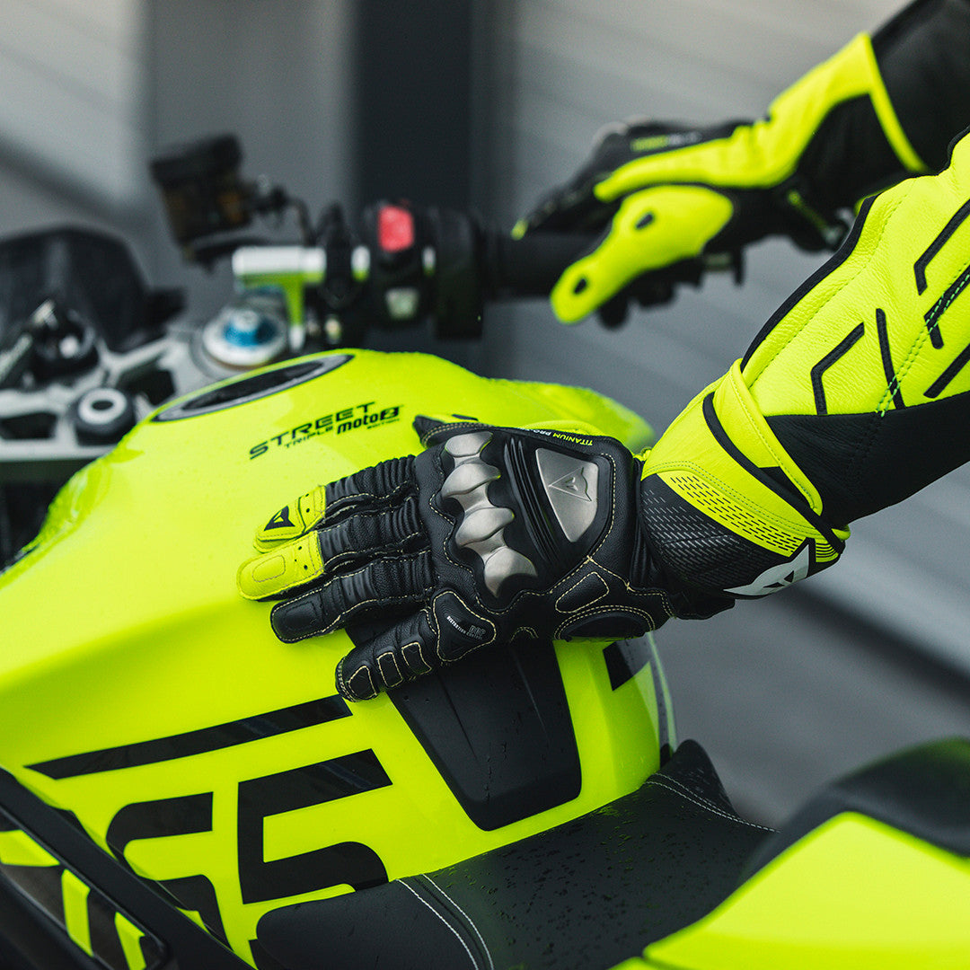 Dainese Full Metal 7 Racing motociklističke kožne rukavice | Muški | Neonska žuta/Crna 