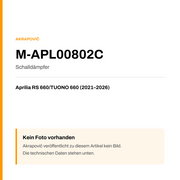 Akrapovic Schalldämpfer Aprilia RS 660 / TUONO 660 (21-26) M-APL00802C — Platzhalter, kein Herstellerfoto verfügbar