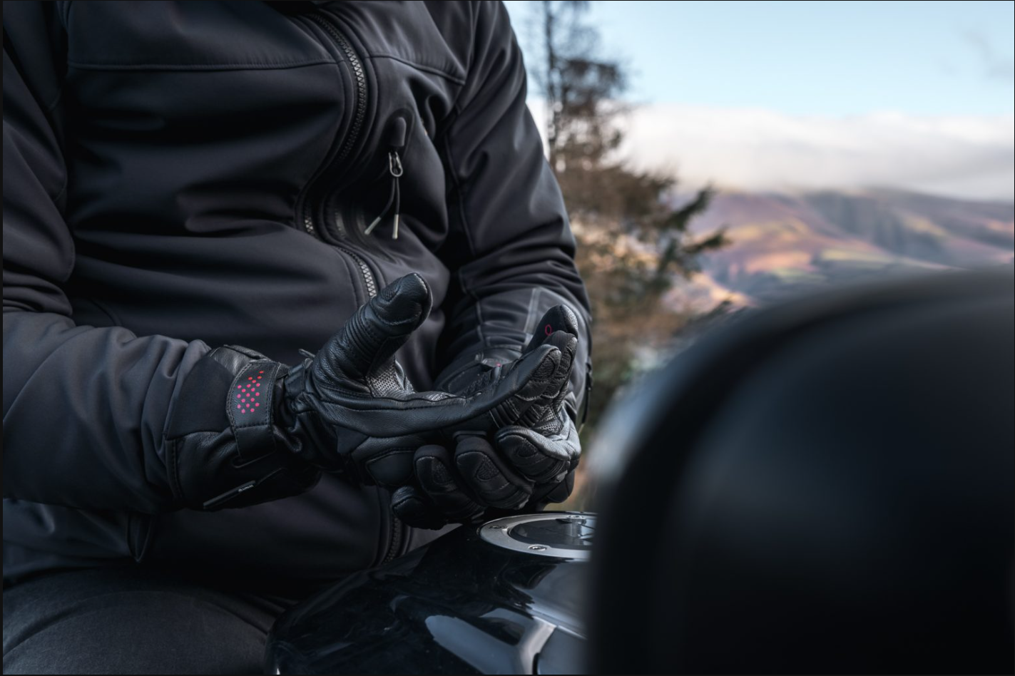 Knox Oulton MK2 Sport Lederhandschuhe | Herren | Schwarz/Rot | 1011352110030