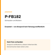 Akrapovic Schrauben und Muttern P-FB182 — Platzhalter, kein Herstellerfoto verfügbar