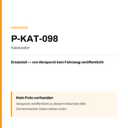 Akrapovic Katalysator P-KAT-098 — Platzhalter, kein Herstellerfoto verfügbar