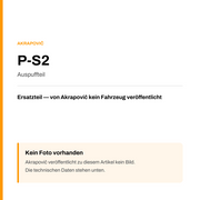 Akrapovic Auspuffteil P-S2 — Platzhalter, kein Herstellerfoto verfügbar