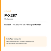 Akrapovic Montagesatz P-X287 — Platzhalter, kein Herstellerfoto verfügbar