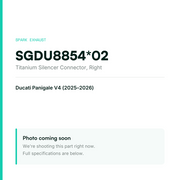 Spark Exhaust Verbindungsrohr rechts Titanium Ducati Panigale V4/S/R (25-26) SGDU8854*02