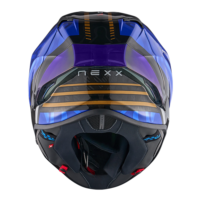 Nexx X.R3R kaciga Swirl Carbon Tamnoplava Zlatna 01XR323489126 