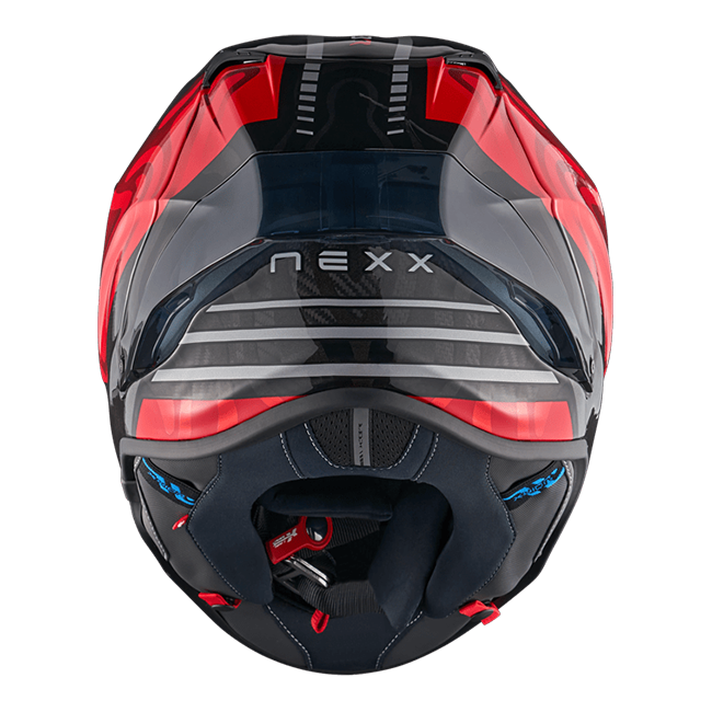 Nexx X.R3R kaciga Swirl Carbon Crvena Srebrna 01XR323489023 