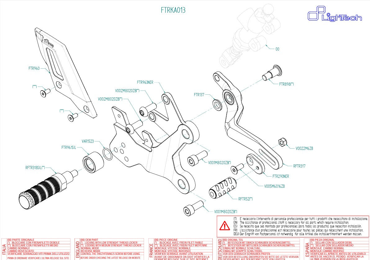 Sustav ispuha Track-Use LighTech Kawasaki Ninja 400 (18-23) FTRKA013 