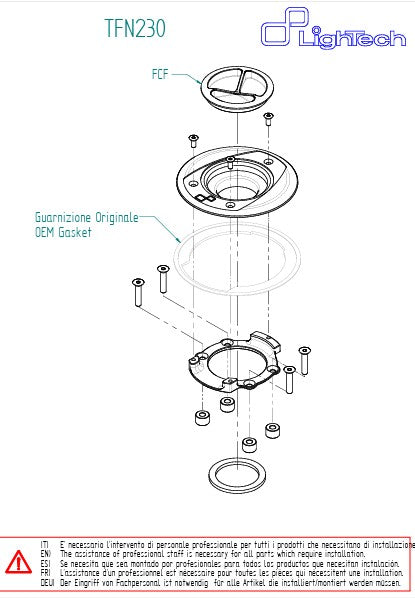 Poklopac rezervoara s navojem LighTech BMW S1000RR K67 (21-26) TFN230 
