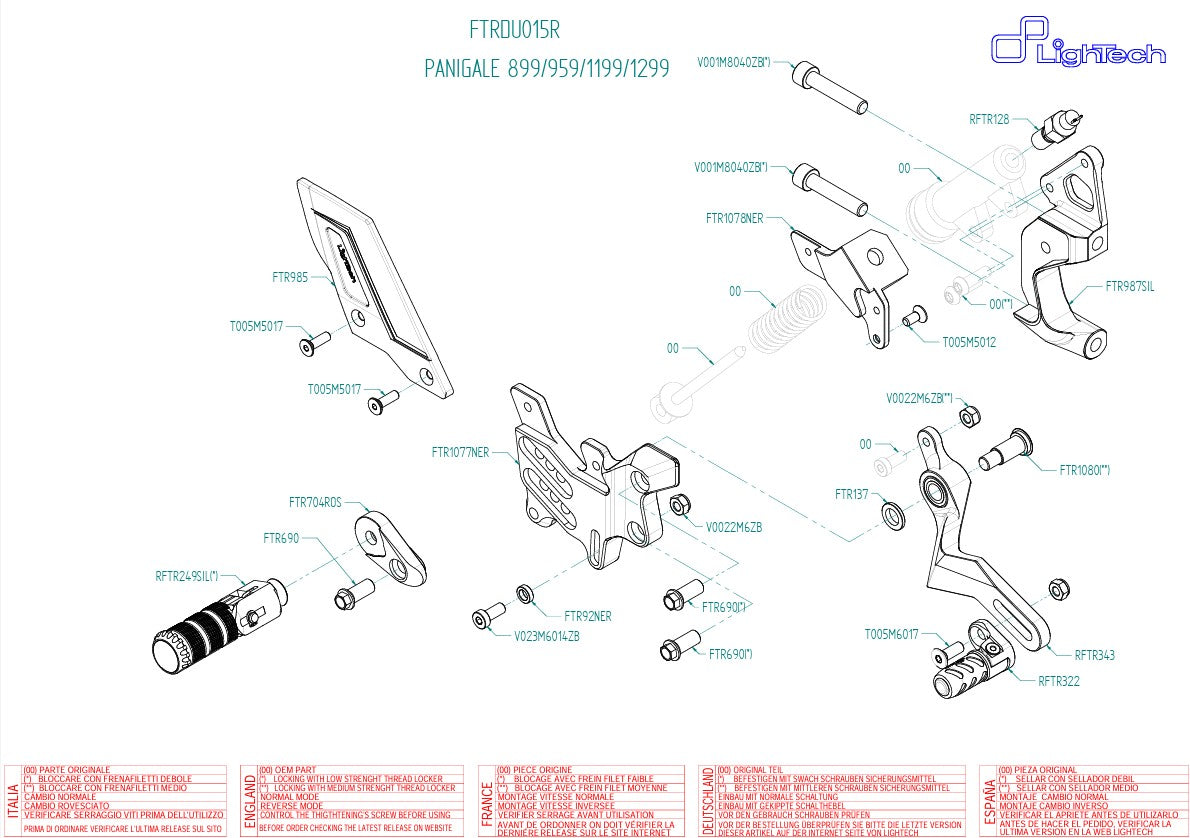 Sustav kočenja R LighTech Ducati Panigale V2 955 (20-24) FTRDU015R 