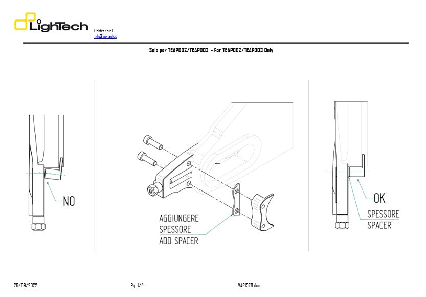 LighTech napinjač lanca BMW S1000RR K67 (19-26) TEBM003 