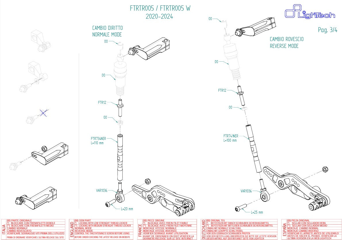 Sustav za upravljanje LighTech Triumph Daytona 675/765 (13-21) FTRTR005 