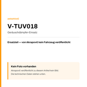 Akrapovic Geräuschdämpfer-Einsatz V-TUV018 — Platzhalter, kein Herstellerfoto verfügbar