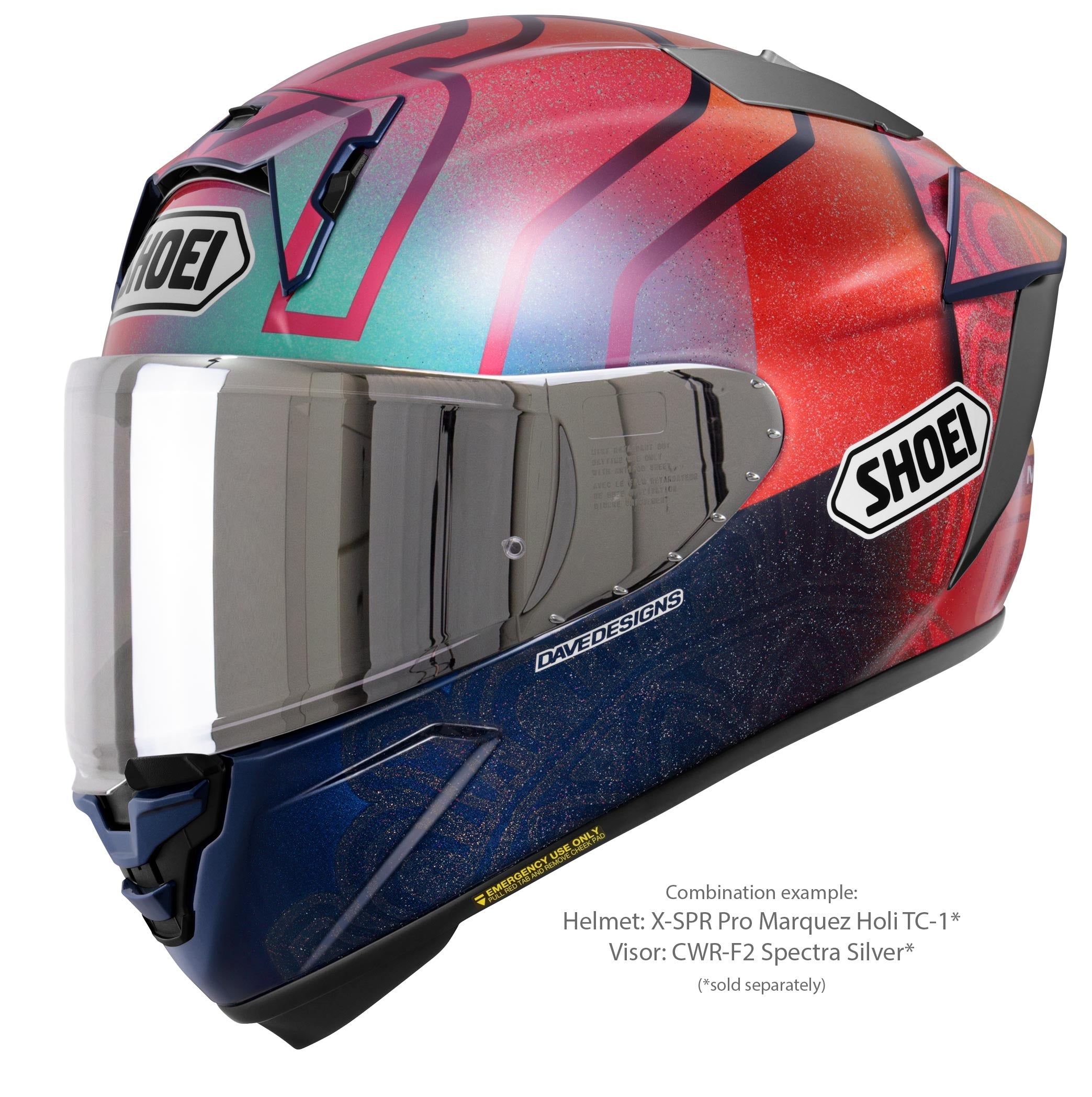 Shoei Vizir X-SPR PRO (CWR-F2PN) Srebrna Ogledalo 