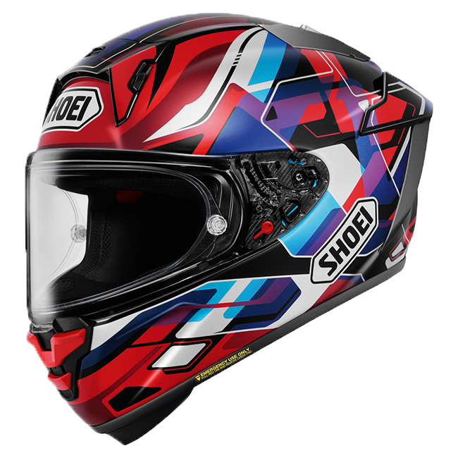 Shoei X-SPR PRO kaciga Valion TC-10 Crvena / Plava / Ljubičasta 