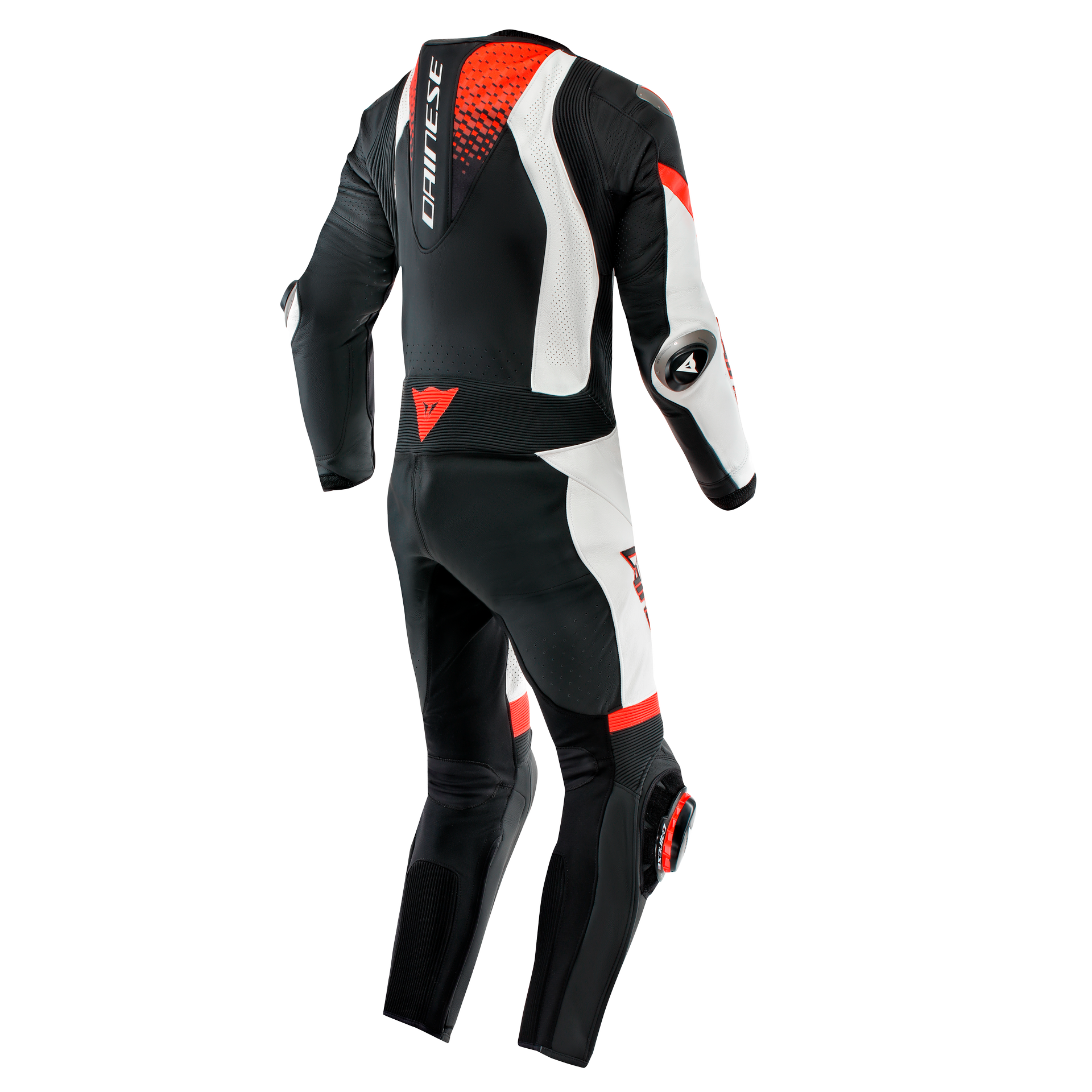 Dainese Laguna Seca 6 kombinezon Kožno odijelo – Perforirani trkaći odijelo | Muškarci | Bijela/Crvena 