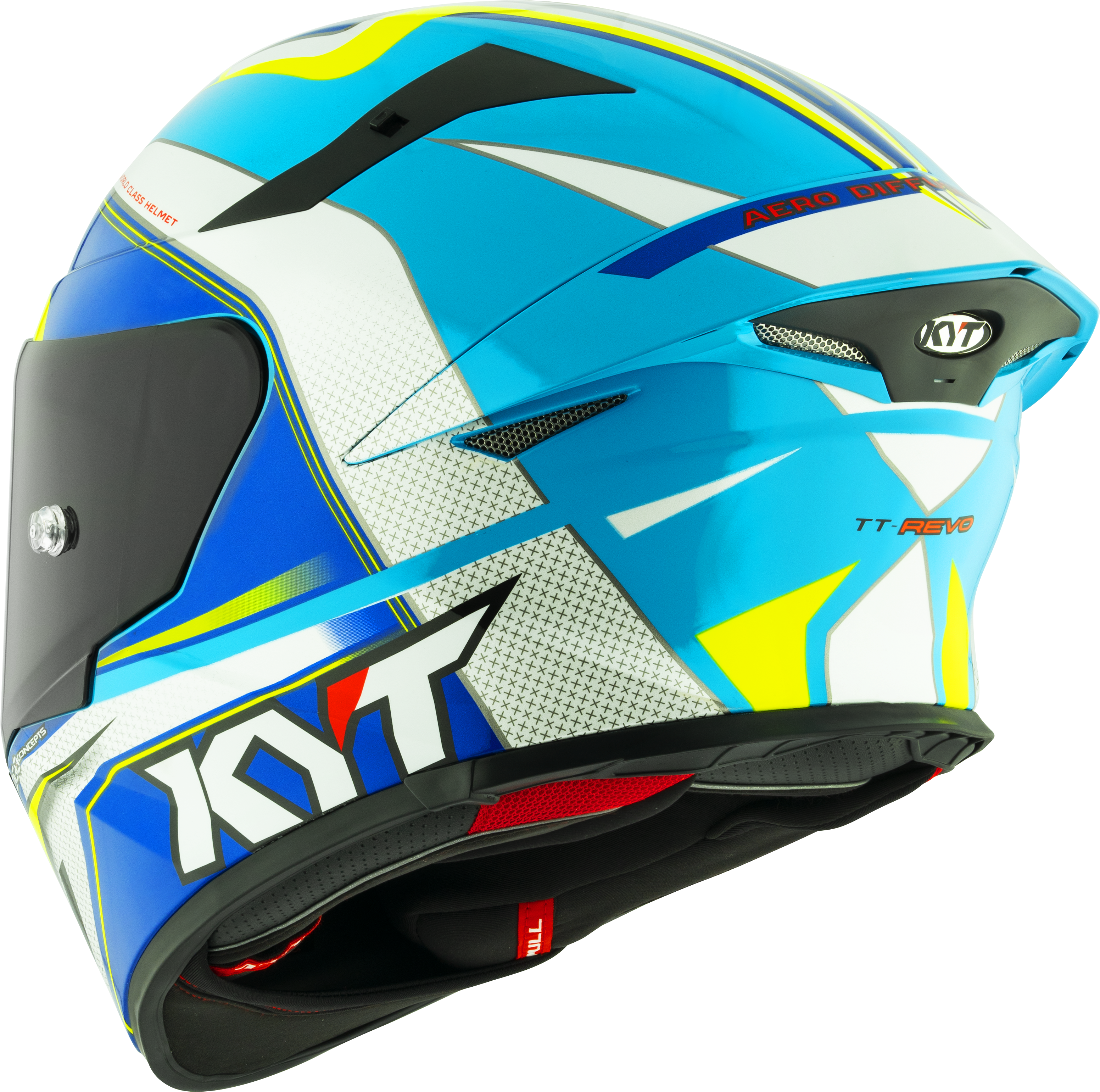 KYT TT-Revo kaciga Grand Prix bijela svijetloplava Y6TR0004 